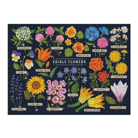 Edible Flowers 1000 Piece Jigsaw Puzzle