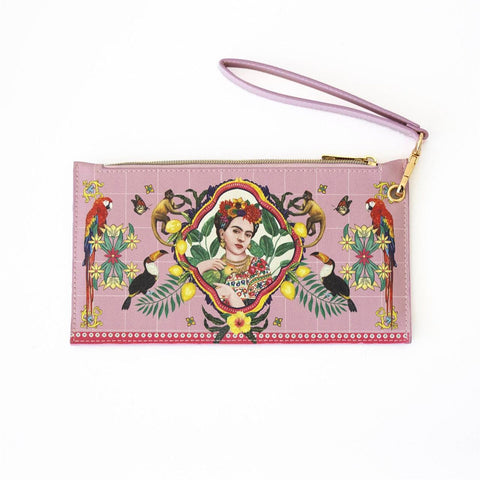 Mexican Folklore Vegan Leather Clutch Purse