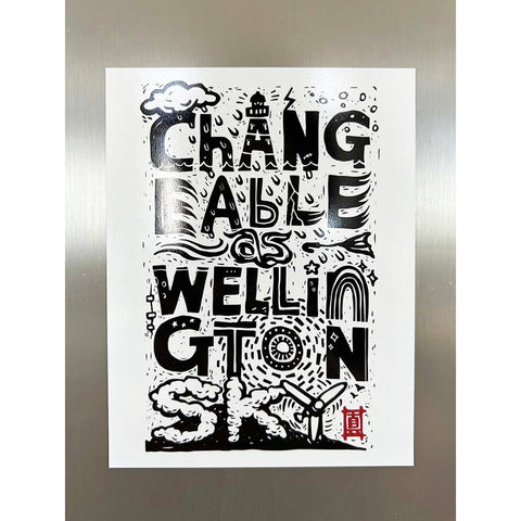 Changeable as Wellington Sky Lettering Magnet XL