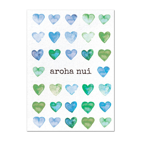 Water Coloured Heart Luxe - Greeting Card