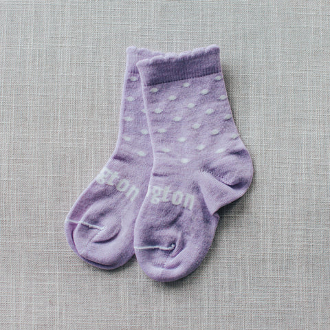 Violet Merino Crew Baby Socks