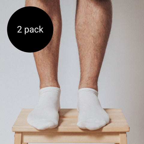 Merino Sneaker Socks Twin Pack, Natural