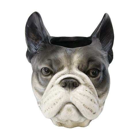 Le Forge Resin French Bulldog Planter.