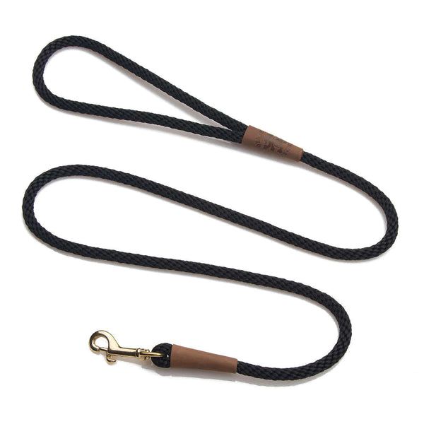 Small Dog Snap Leash in Black by Mendota.