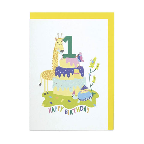Age 1 Giraffe, Greeting Card