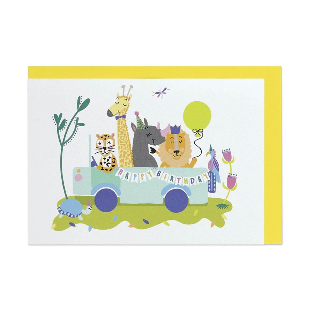 Happy Birthday Party Jeep, Greeting Card