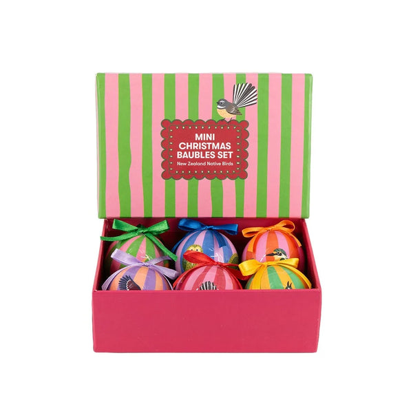 NZ Native Birds Mini Baubles, Box of 6