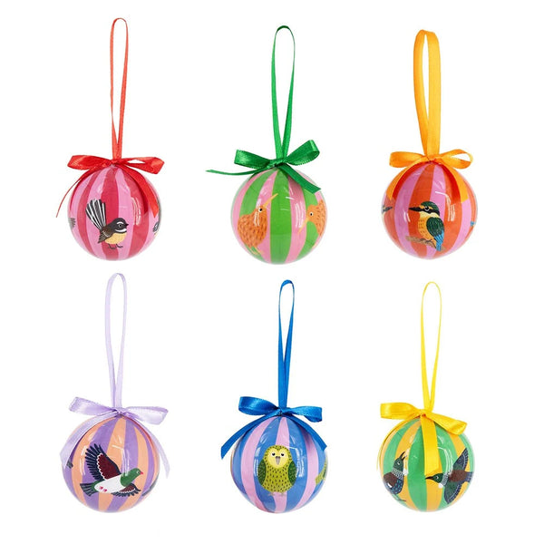 NZ Native Birds Mini Baubles, Box of 6