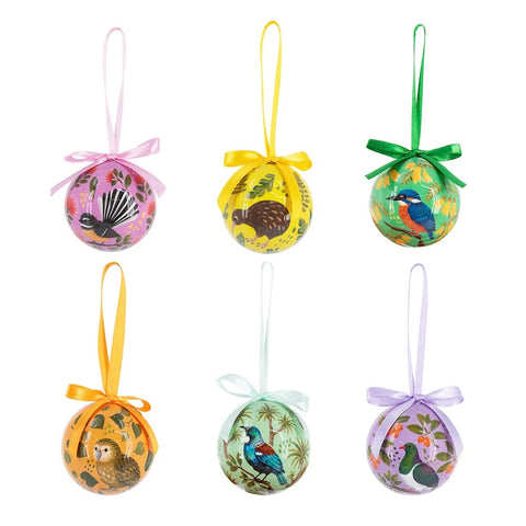 Native Birds & Botanicals Mini Baubles, Box of 6