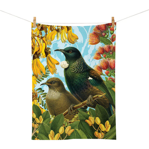 Botanical Bird Tea Towel