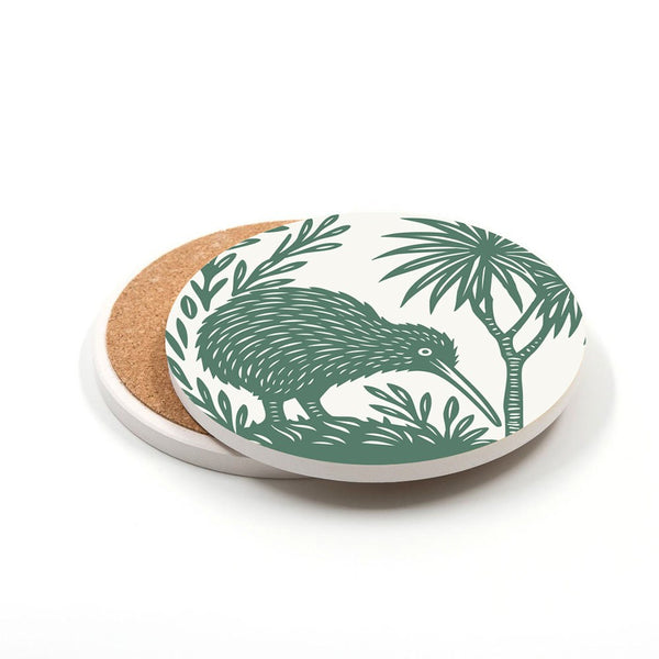 Woodcut Ceramic Coaster
