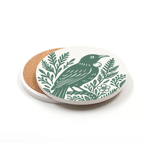 Woodcut Ceramic Coaster