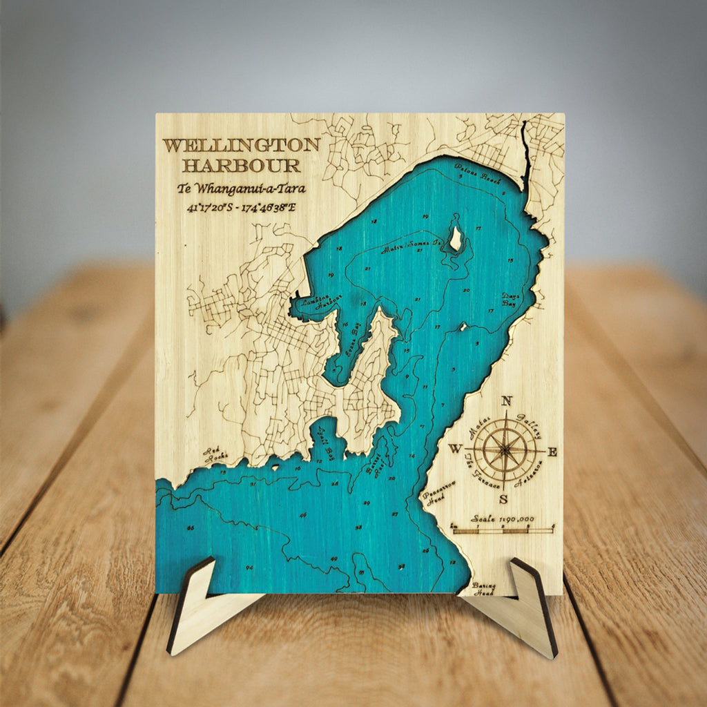 Wellington Harbour 3D Hydrographic Chart Mini