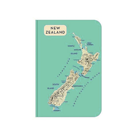 New Zealand Map Notebook A6