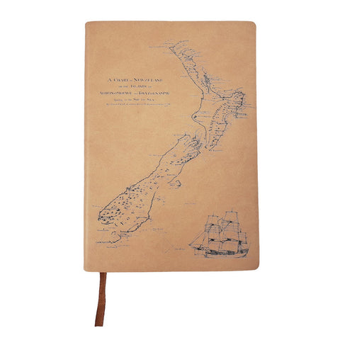 New Zealand Map Notebook A5