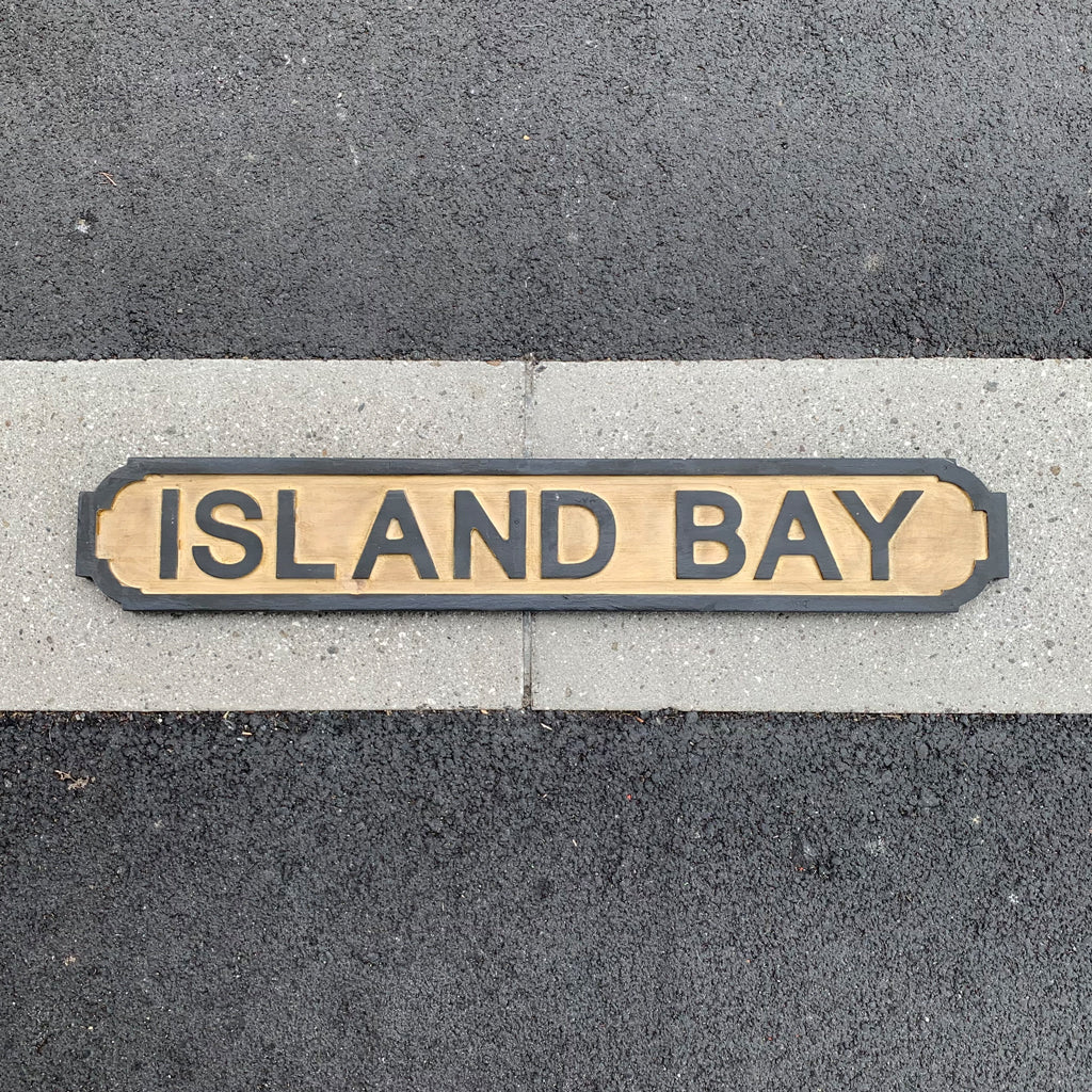 Vintage Island Bay Wooden Sign