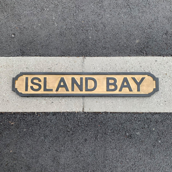 Vintage Island Bay Wooden Sign