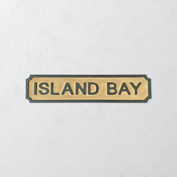Vintage Island Bay Wooden Sign