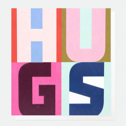 Hugs Text - Greeting Card