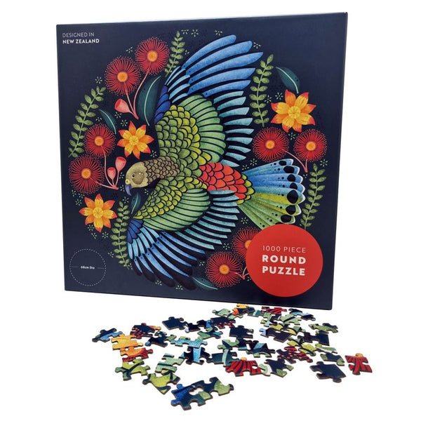 Cheeky Kea Round 1000 Piece Jigsaw Puzzle