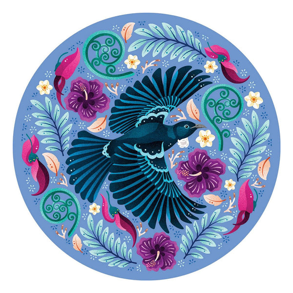 Tuneful Tui Round 1000 Piece Jigsaw Puzzle