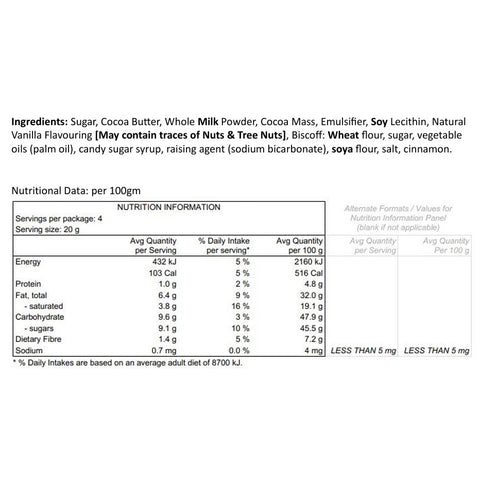 Chocolate Bark, Milk Chocolate & Biscoff