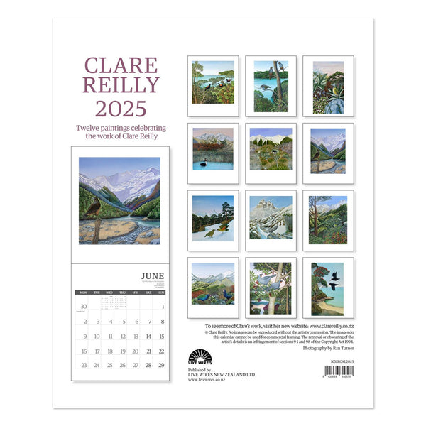 Clare Reilly New Zealand Calendar 2025