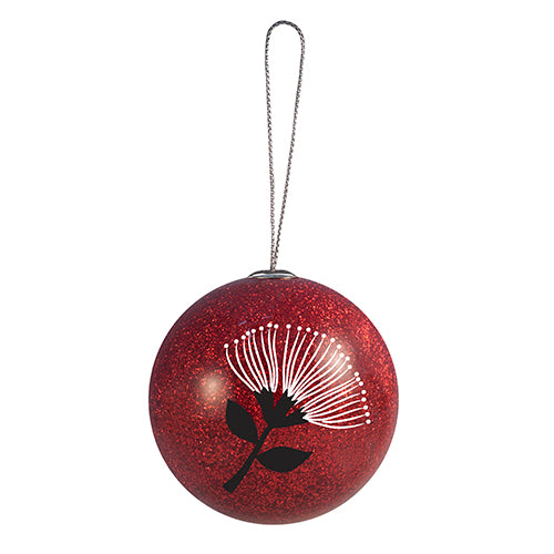 Spots & Stripes Pohutukawa Christmas Bauble