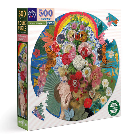 Theatre of Flowers 500 Piece Round Jigsaw Puzzle