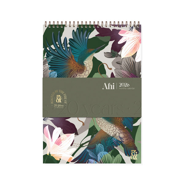 FLOX Ahi Monthly Wall Calendar 2026