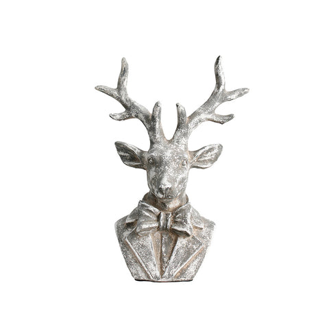 Concrete-Look Deer Bust Small