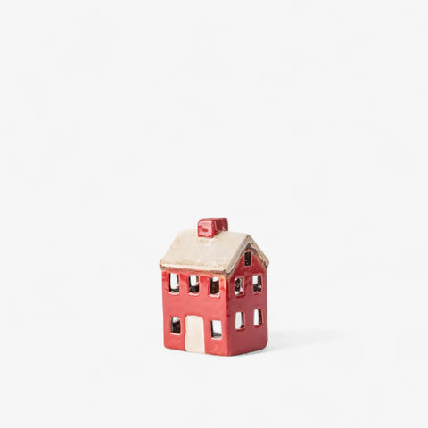 Alsace Petite Tea Light Chalet, Red Cream