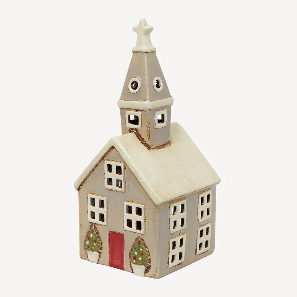 Alsace Tea Light Church Christmas Stone