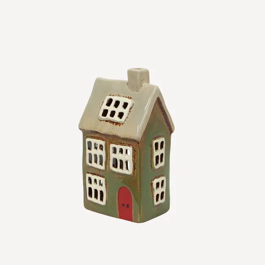 Alsace Tea Light House Christmas Green