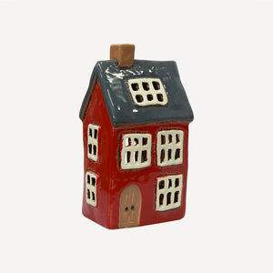 Alsace Tea Light House Navy Roof