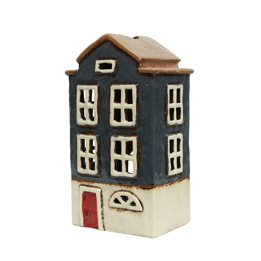 Alsace Tea Light House Nordic Navy