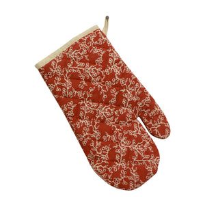 Christmas Cherry Quilted Oven Mitt