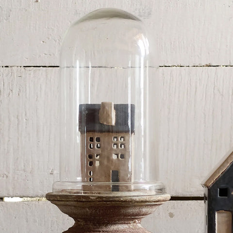 Saint Malo Tea Light House Blue Roof