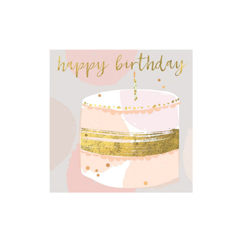 Happy Birthday Cake - Mini Greeting Card