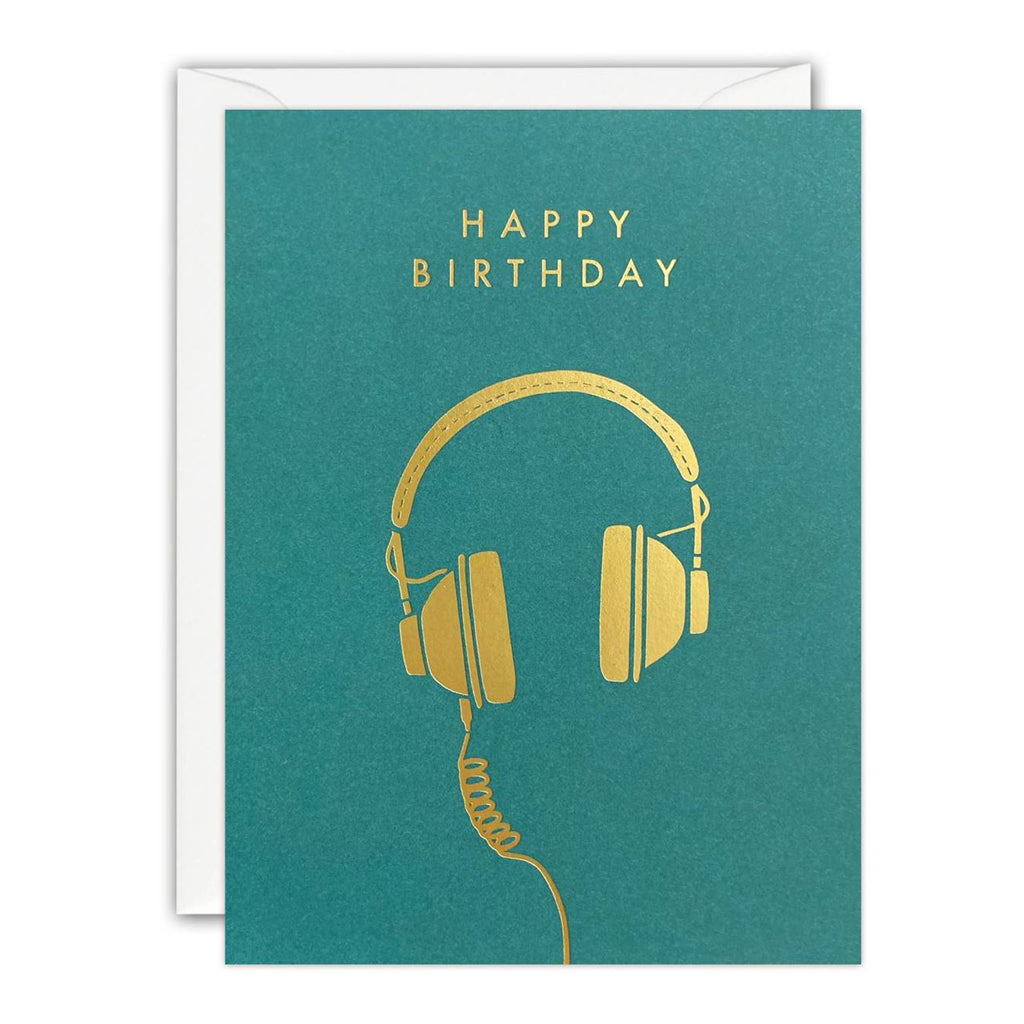 Headphones Birthday - Mini Greeting Card