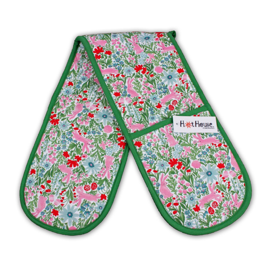 Pretty Bunny Double Oven Mitt