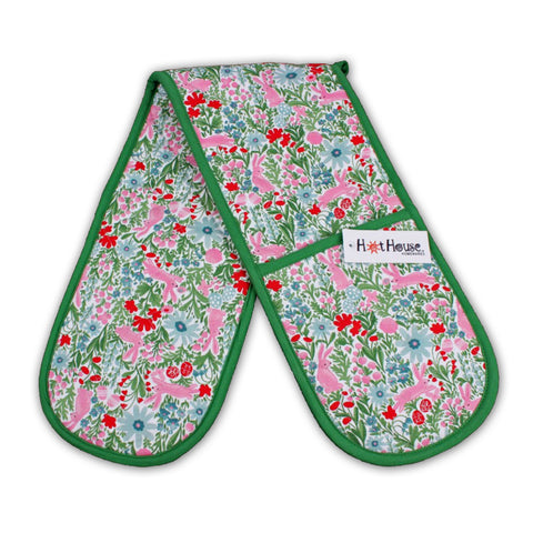 Pretty Bunny Double Oven Mitt