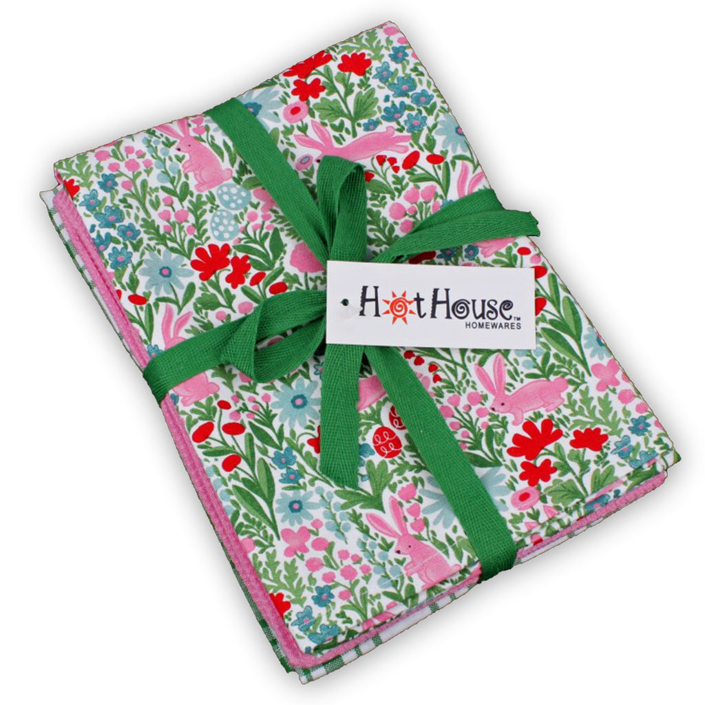 Pretty Bunny Trio Set of Tea Towels