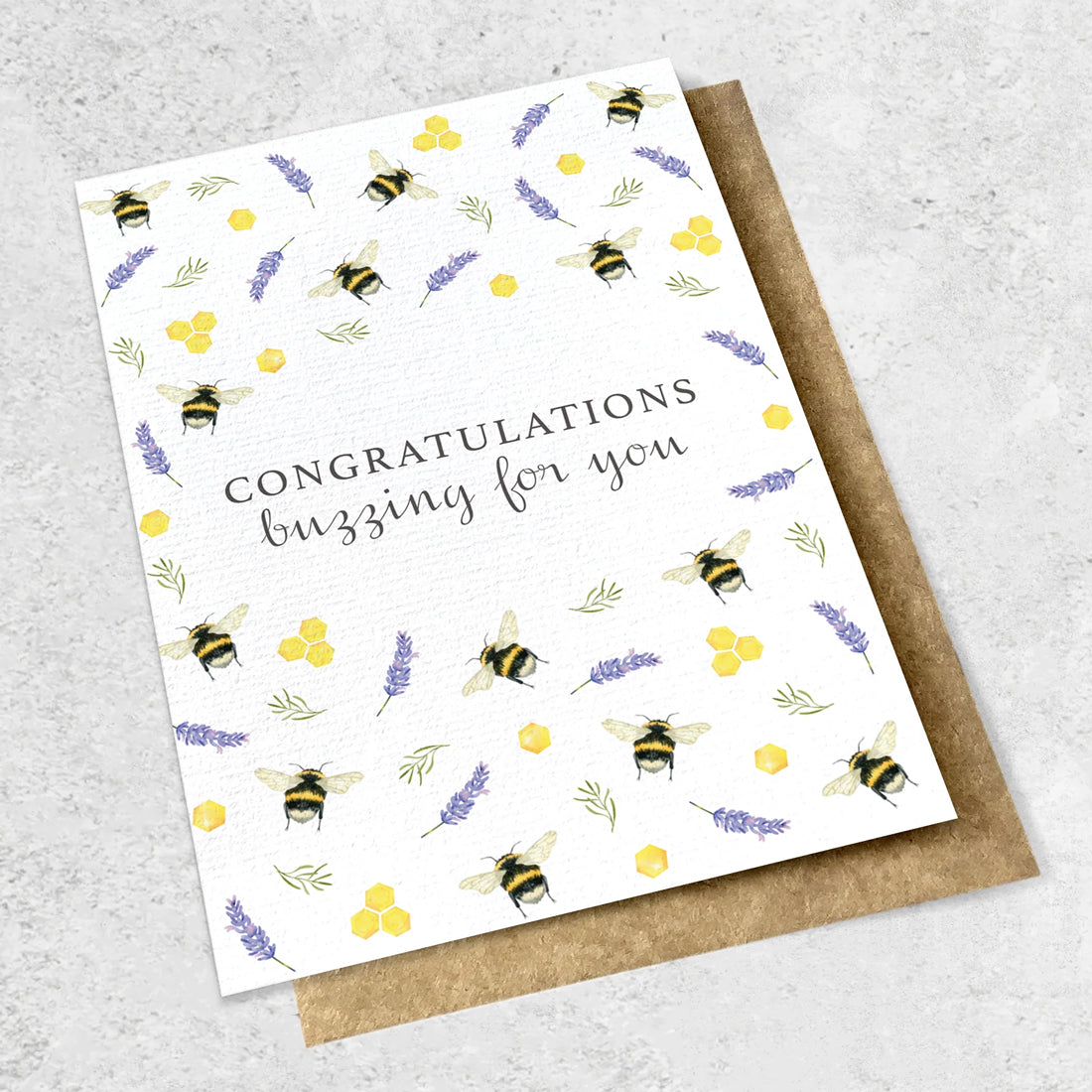 Ink Bomb - Congratulations Buzzing For You - Greeting Card – The White ...