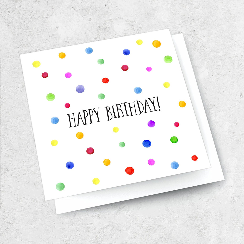 Colour Spots Happy Birthday - Greeting Card