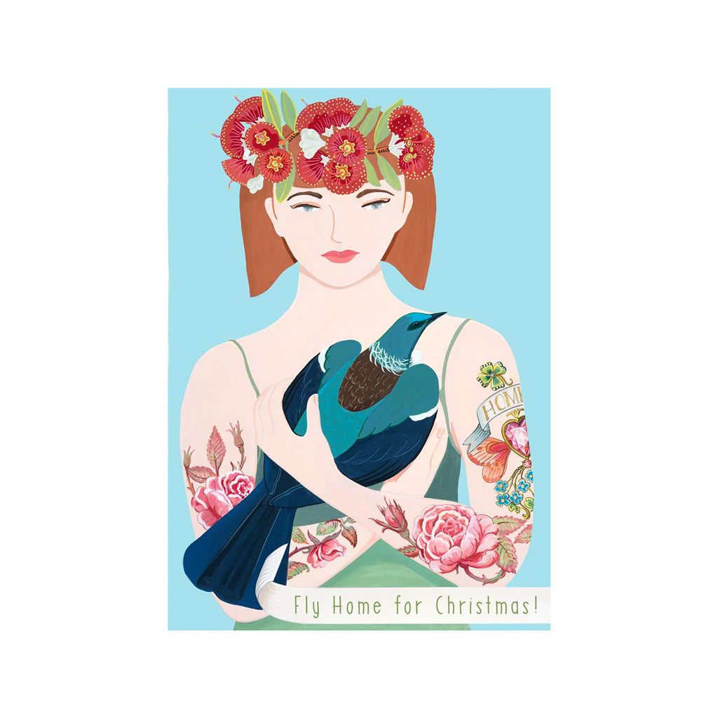 Fly Home For Christmas - Greeting Card