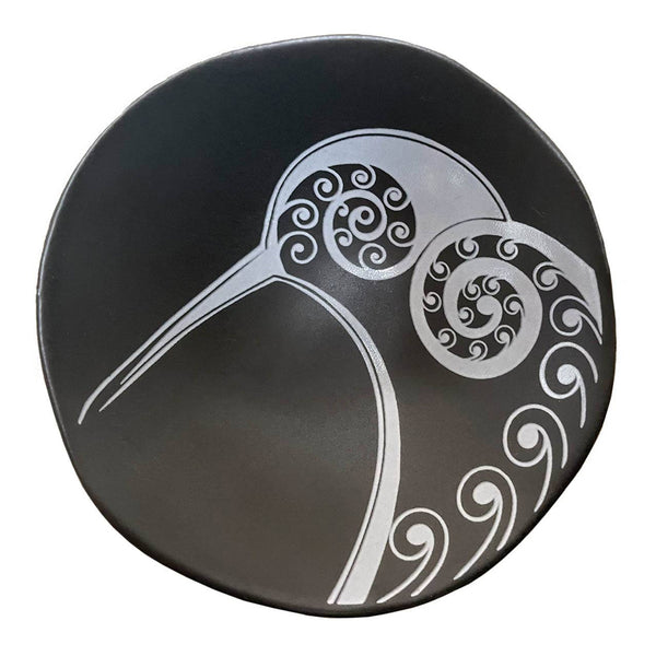 Kiwi White On Black 7cm Bowl