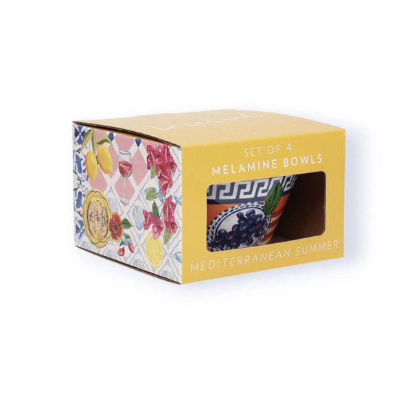 Mediterranean Summer Set of 4 Bowls