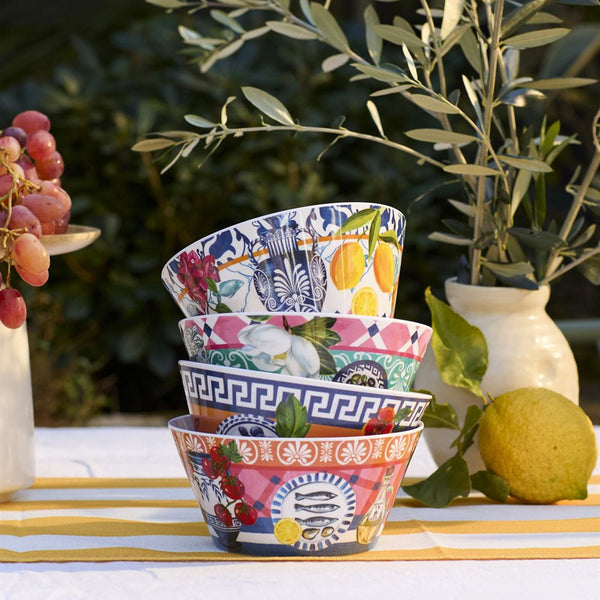 Mediterranean Summer Set of 4 Bowls