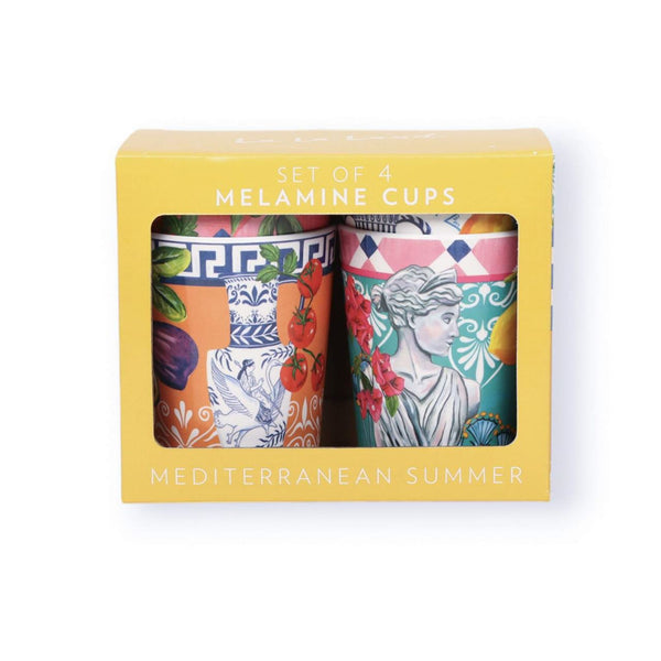 Mediterranean Summer Set of 4 Cups